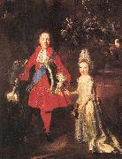 Nicolas de Largilliere Portrait of Prince James Francis Edward Stuart and Princess Louisa Maria Theresa Stuart Sweden oil painting artist